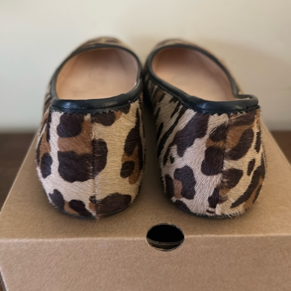 Christian Louboutin Leopard Pony Hair Ballet Flats Size 39 - Picture 8 of 9